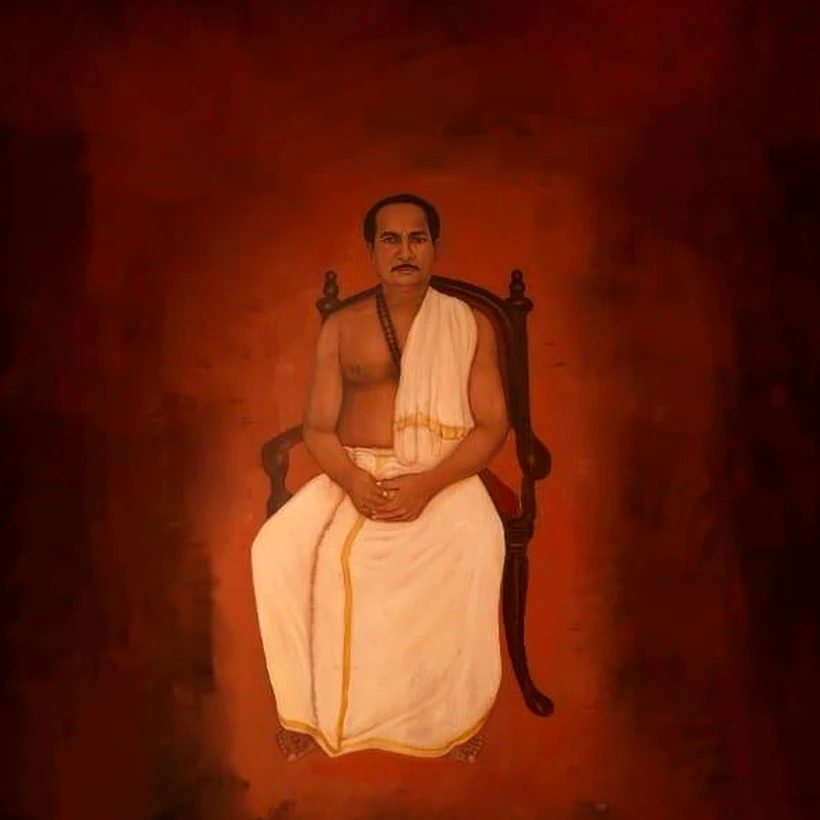 Portrait of Guru Shree Narayanan Gurukkal, founder of CVN Kalari Nadakav